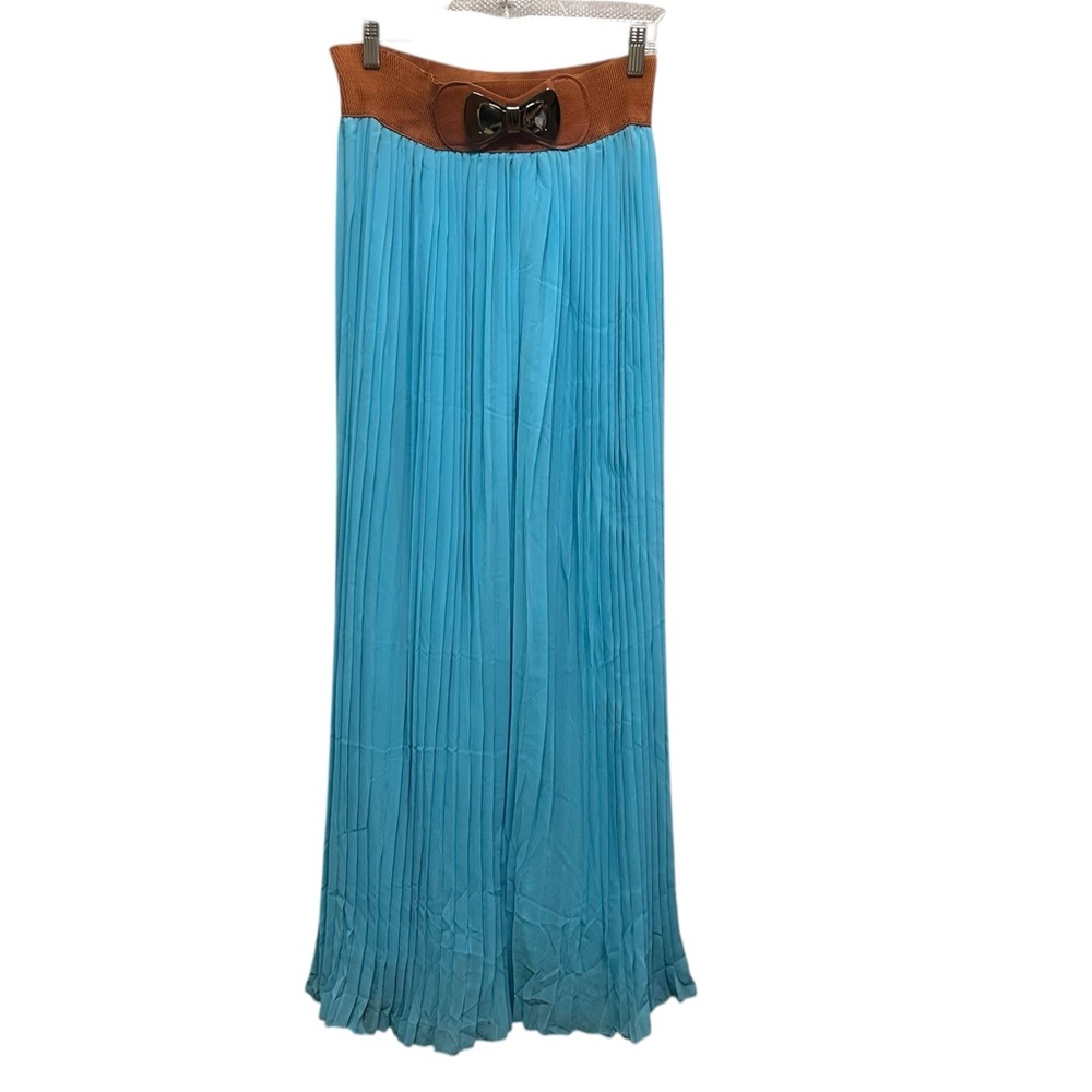 Koko Jeans Blue Pleated Bohemian Pleated Palazzo Pants Size S